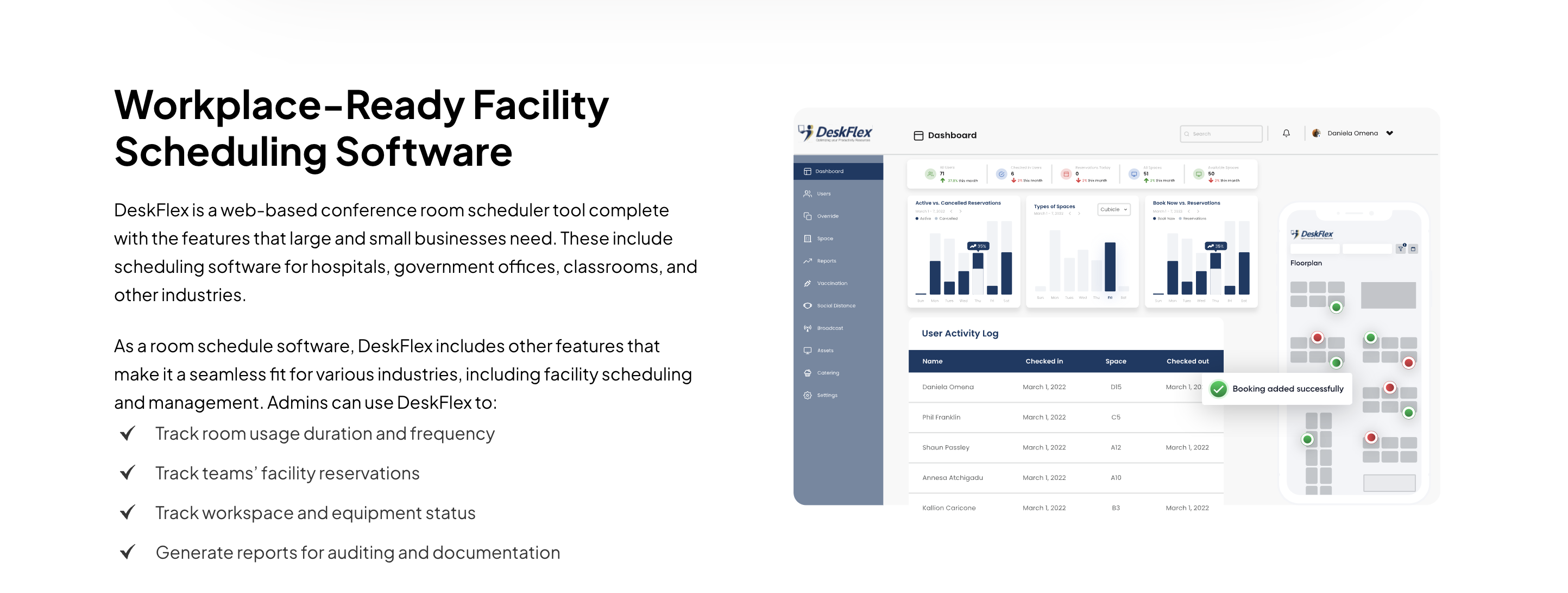 DeskFlex features