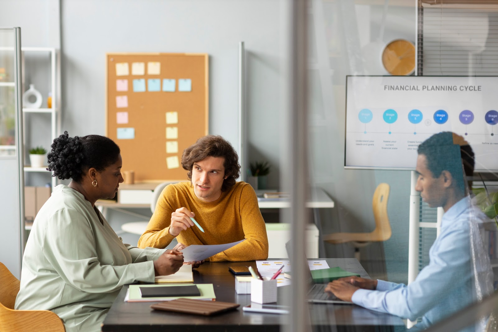 employees working in an office
